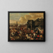 De Slag bij Wenen - Johann Heinrich Roos — ingelijst kunstwerk aan de muur