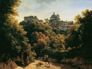 Vue d'Ariccia - Johann Heinrich Schilbach — weergave van het kunstwerk