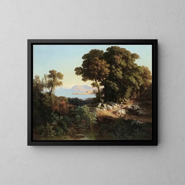 van de omgeving van Monreale, Sicilië - Johann Jakob Frey — ingelijst kunstwerk aan de muur