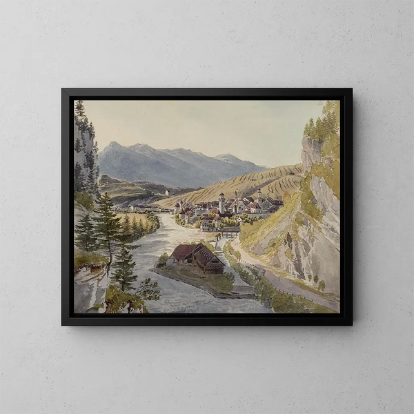 Feldkirch - Johann Jakob Meyer — ingelijst kunstwerk aan de muur