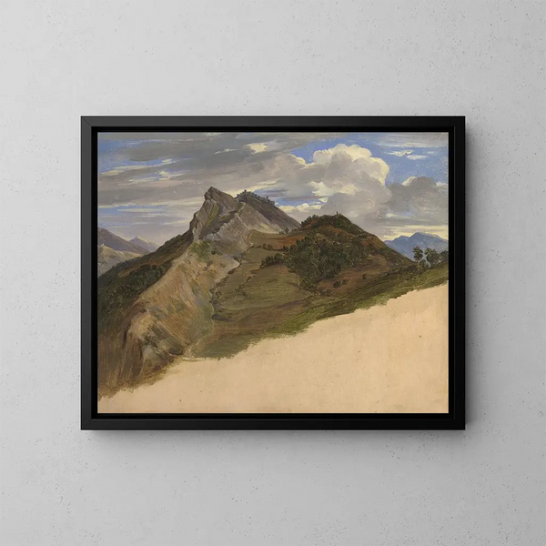 Civitella uitzicht vanaf het noorden - Johann Joachim Faber — ingelijst kunstwerk aan de muur