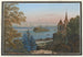 View of the glaciers and Saint-Pierre Island above the village of Gléresse on Lake Bienne - Johann Joseph Hartmann — artwork view