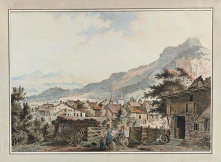 Johann Karl Mllener - Vu de la Ville dAigle sur la route des Sallines.webp