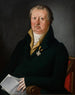 portret van een heer met een gele jas - Johann Lederer — weergave van het kunstwerk