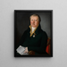 portret van een heer met een gele jas - Johann Lederer — ingelijst kunstwerk aan de muur