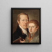 Zelfportret met zijn zoon - Johann Lederer — ingelijst kunstwerk aan de muur