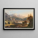 Environs de Thusis et vue vers le Piz Beverin - Johann Ludwig Bleuler — framed artwork on a wall