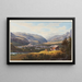 Vue d'Andeer en venant de Splügen prise gauche de Bärenburg - Johann Ludwig Bleuler — framed artwork on a wall
