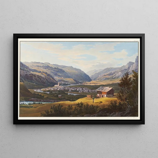 Johann Ludwig Bleuler - Vue dAnder en venant de Splugen prise gauche de Barenbourg.webp