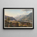 View of Ilanz, the first town on the banks of the Upper Rhine - Johann Ludwig Bleuler — framed artwork on a wall