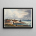 View of Katwyk and the mouth of the Rhine in the North Sea - Johann Ludwig Bleuler — framed artwork on a wall