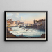 View of the Lauffenburg waterfall taken from the canton of Aargau side - Johann Ludwig Bleuler — framed artwork on a wall