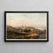View of the city of Mainz and its surroundings - Johann Ludwig Bleuler — framed artwork on a wall