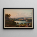 View of the Rheinau Monastery, Zurich Canton - Johann Ludwig Bleuler — framed artwork on a wall