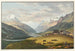 View of the Hinterrhein village and the first bridges over the Inner Rhine taken towards the Rheinwald glacier - Johann Ludwig Bleuler — artwork view