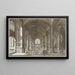 a View of the rood screen and choir of a Gothic church with three naves - Johann Ludwig Ernst Morgenstern — framed artwork on a wall