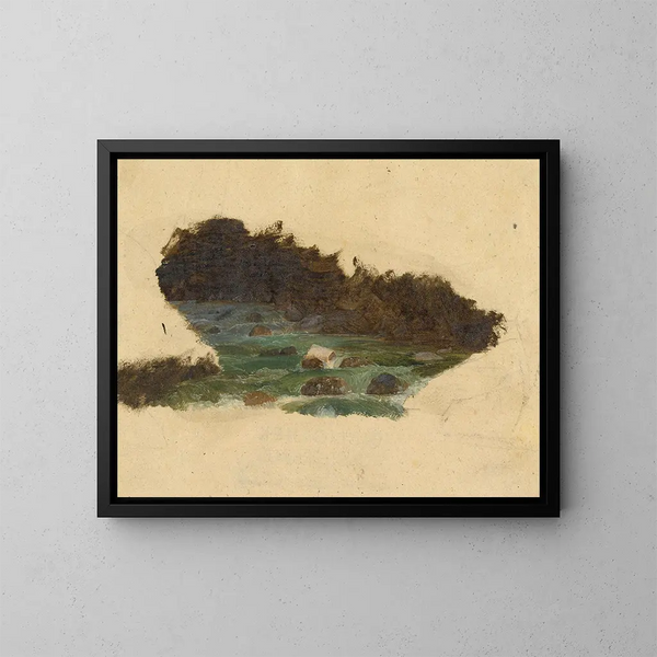 Studie van een beekje - Johann Matthias Ranftl — ingelijst kunstwerk aan de muur
