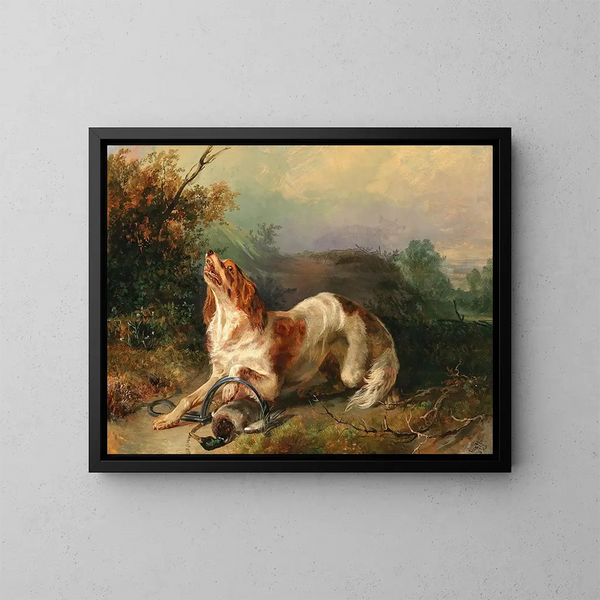De Valstrik - Johann Matthias Ranftl — ingelijst kunstwerk aan de muur