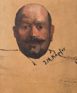 Johann Michael Kupfer - Fiaker Bratfisch Portrtskizze.webp