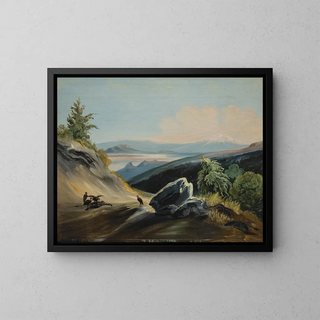 Johann Moritz Rugendas - Paisaje de sendero con el Iztacchuatl en la lejana.webp