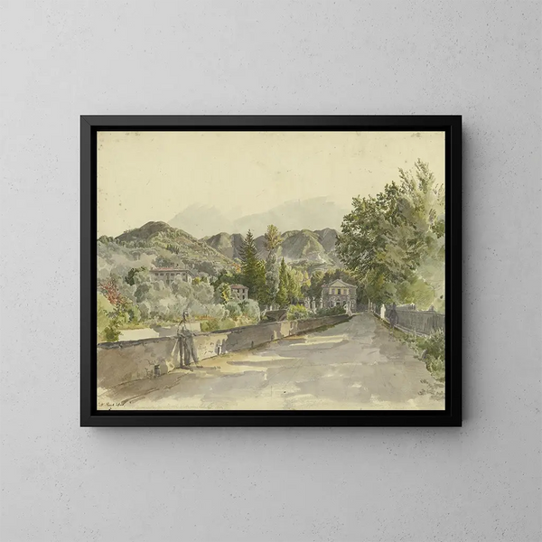 Ingang bij Marglia Colla, Villa van de Markies Luchesimi - Johann Nepomuk Rauch — ingelijst kunstwerk aan de muur