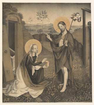Johann Nepomuk Strixner - Christ and Mary Magdalene in a fenced garden.webp