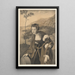 Sainte Christine avec une meule dans un paysage - Johann Nepomuk Strixner — framed artwork on a wall