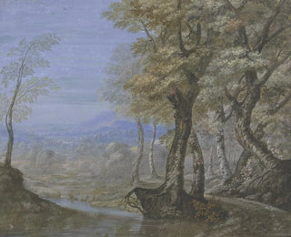 Johann Nikolaus Gassner - Sommerlandschaft mit Durchblick durch einen Buchenwald.webp