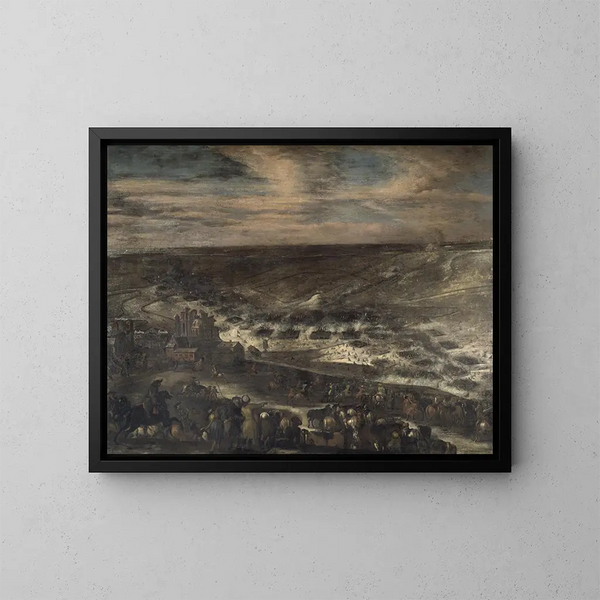 De Slag bij Lund - Johann Philip Lemke — ingelijst kunstwerk aan de muur