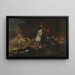 portret van commandant Johann Kaspar Freiherr von Hillesheim 1679-1761 voor een veldslag - Johann Philipp von der Schlichten — ingelijst kunstwerk aan de muur