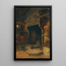 Binnen met open haard - Johann Till le Jeune — ingelijst kunstwerk aan de muur