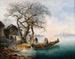van een herfstachtige ochtend aan het Wörthersee-meer - Johann Werner — weergave van het kunstwerk