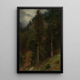 Johann Wilhelm Schirmer - Abhang im Tannenwald.webp