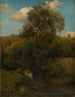 Aan de rand van de beek - Johann Wilhelm Schirmer — weergave van het kunstwerk