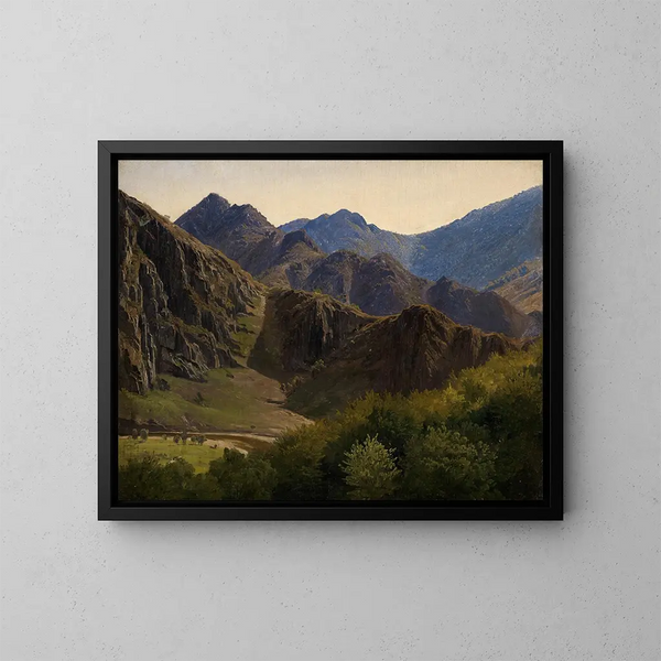 van Bergenketens nabij Altenahr - Johann Wilhelm Schirmer — ingelijst kunstwerk aan de muur