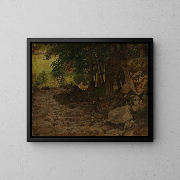 van Zwitserse bergweg in Zwitserland - Johann Wilhelm Schirmer — ingelijst kunstwerk aan de muur