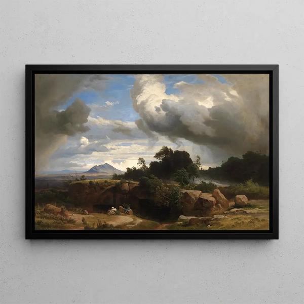 Johann Wilhelm Schirmer - Heranziehendes Gewitter in der rmischen Campagna.webp