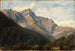 Landschap met Zwitserse berg met Piz Beverin op de achtergrond - Johann Wilhelm Schirmer — weergave van het kunstwerk