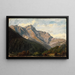 Landschap met Zwitserse berg met Piz Beverin op de achtergrond - Johann Wilhelm Schirmer — ingelijst kunstwerk aan de muur