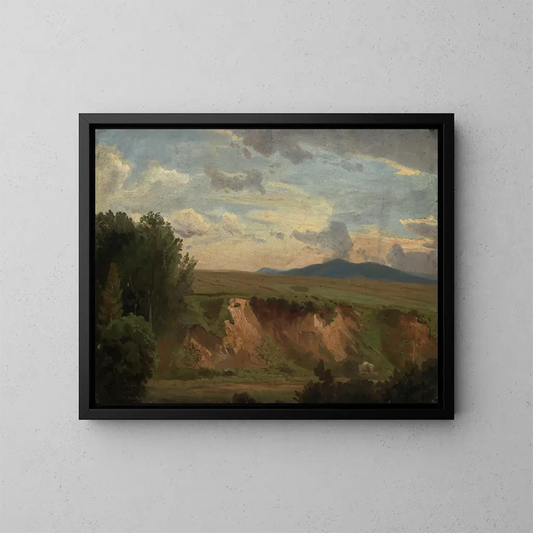 Landschap Franse met een kaal bosje - Johann Wilhelm Schirmer — ingelijst kunstwerk aan de muur