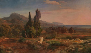Johann Wilhelm Schirmer - Zypressen im Park der Villa dEste bei Tivoli.webp