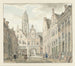 van Rue Nieuwstraat in Utrecht met uitzicht op de Domtoren - Johanna de Bruyn — weergave van het kunstwerk