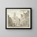 van Rue Nieuwstraat in Utrecht met uitzicht op de Domtoren - Johanna de Bruyn — ingelijst kunstwerk aan de muur