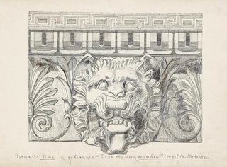 Johanna van de Kamer - Kop van een leeuw op een Dorische tempel te Metaponto.webp