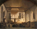 Een dienst aan de Geertekerk in Utrecht - Johannes Bosboom — weergave van het kunstwerk