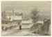 Landschap in de Winter met Vrouw Staand op het IJs - Johannes Franciscus Hoppenbrouwers — weergave van het kunstwerk