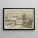 Landschap in de Winter met Vrouw Staand op het IJs - Johannes Franciscus Hoppenbrouwers — ingelijst kunstwerk aan de muur