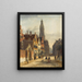 a lively Dutch street scene - Johannes Frederik Hulk — framed artwork on a wall