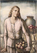 Vrouw met een sjaal - Johannes Greenberg — weergave van het kunstwerk