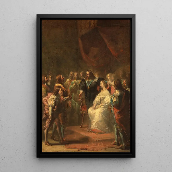 Johannes Hinderikus Egenberger - Tromp introduces the young Prince William of Orange to King Charles I of England Anno 1641.webp